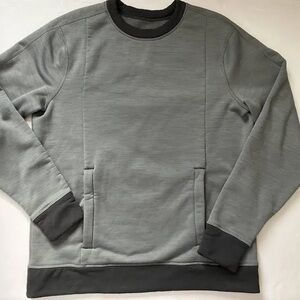 Lululemon Revolution Crew M Polartec Power Stretch 2014 Heathered Slate